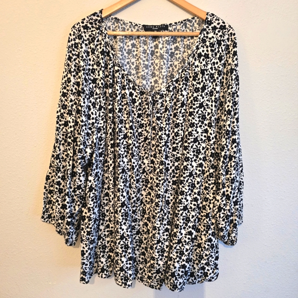 Como Black Women's Peasant Top